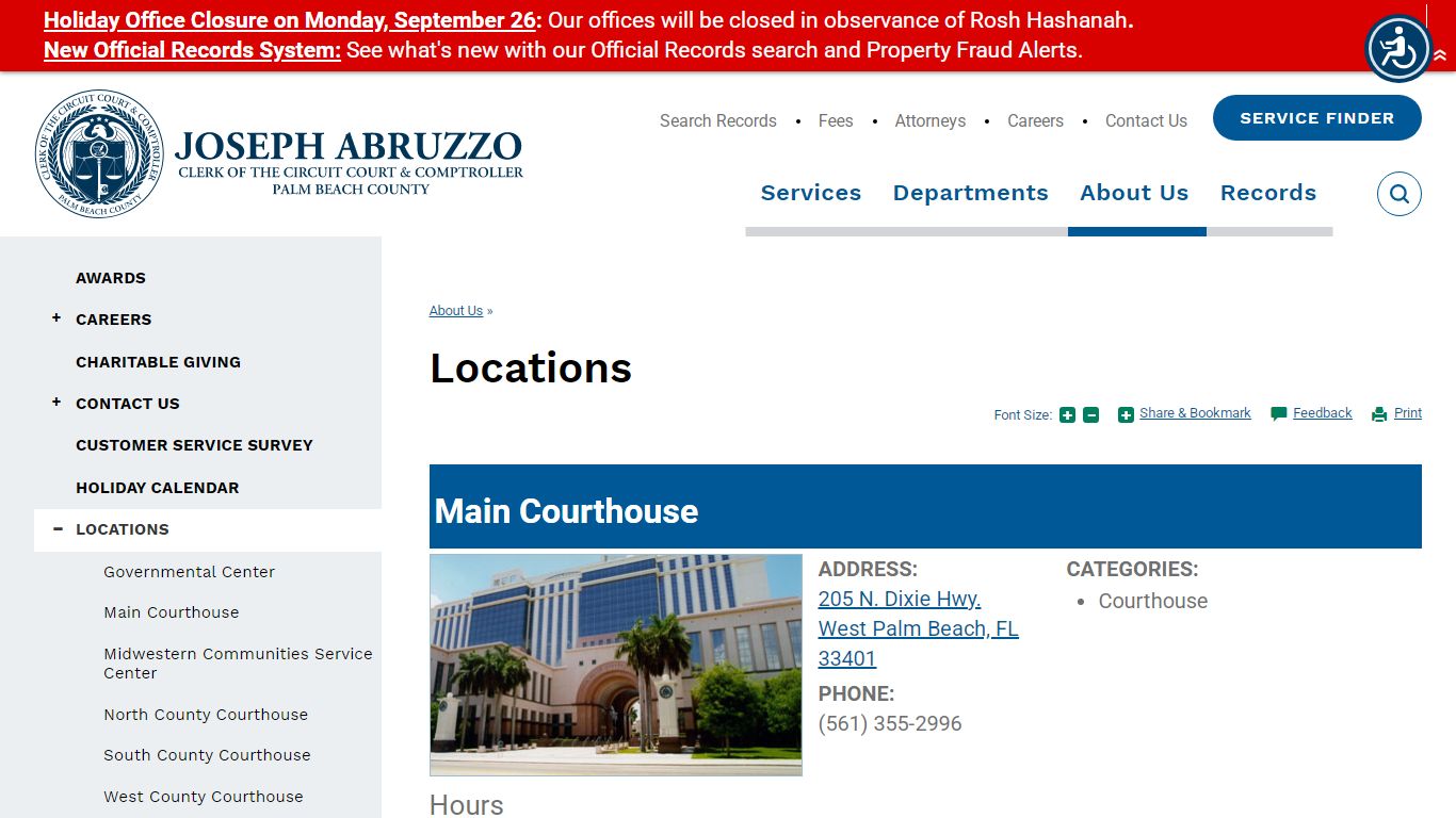 Clerk of the Circuit Court & Comptroller, Palm Beach County